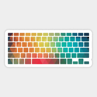 Rainbow color pattern keyboard Sticker